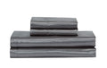 Mk Collection Soft Silky Satin Solid Color Deep Pocket Sheet Set (Grey, California King)