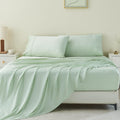 Gokotta Queen Sheet Set, 100% Rayon Derived From Bamboo Sheets Queen Size, Soft & Breathable Sheets, 16' Deep Pocket Queen Shee