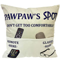Pawpaw Gifts Dad Grandpa Gifts, 2-Pocket 2-Sided Pawpaw Pillow Covers 18X18 Inch And Pawpaw Ever Engraved Spoon, Fathers Day Bir