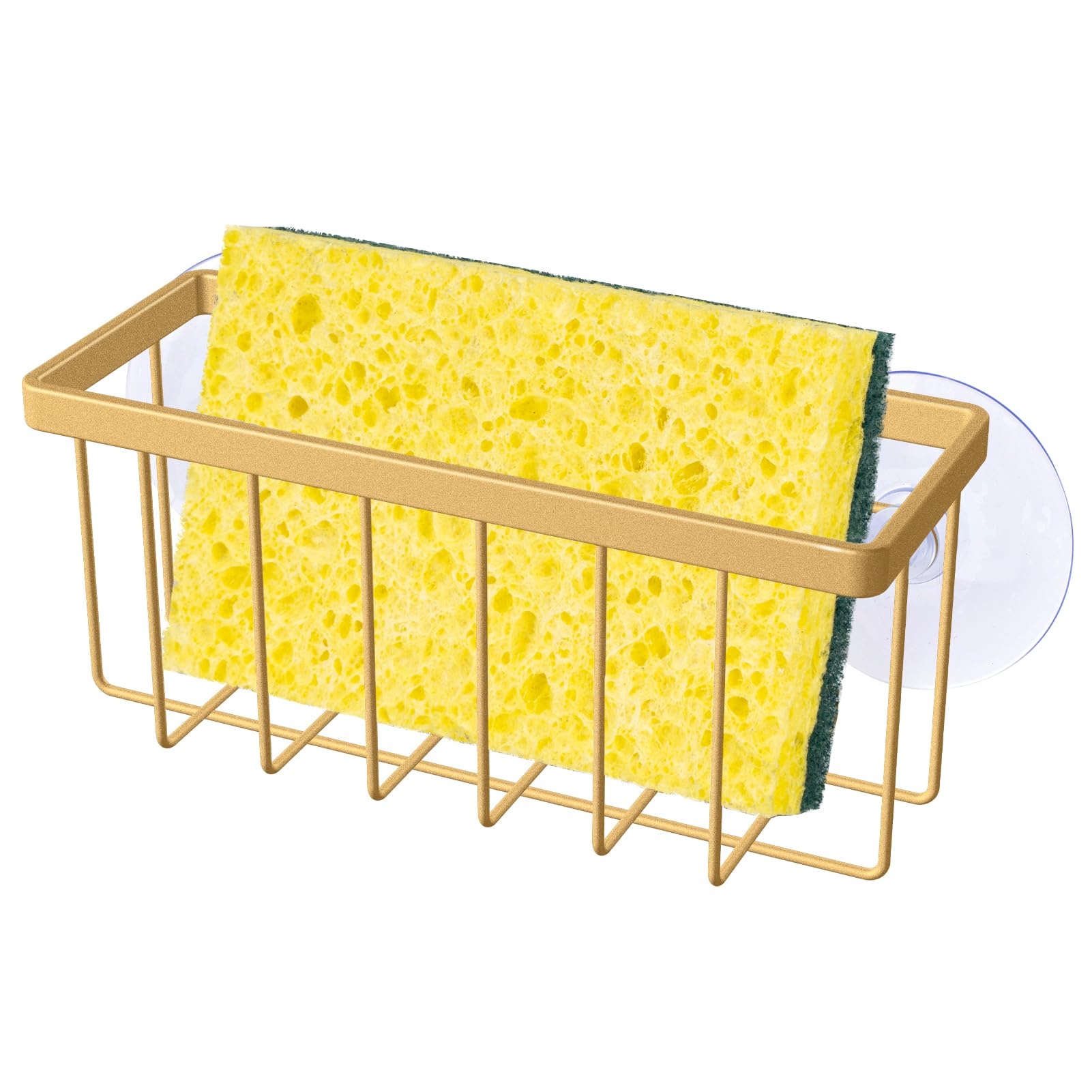 SHFKS Sponge Holder for Kitchen Sink,Gold Sponge Holder,Kitchen Sink Caddy (Gold)