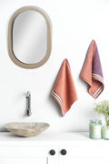 Ddecor  Pack Of 2 Lilac Clay Cotton Reversible 500Gsm Face Towel, Peach/Purple