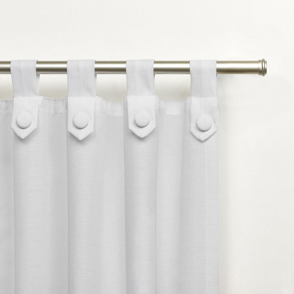 Exclusive Home Loha Tuxedo Tab Top Curtain Panel Pair, 54''X84'', Winter White