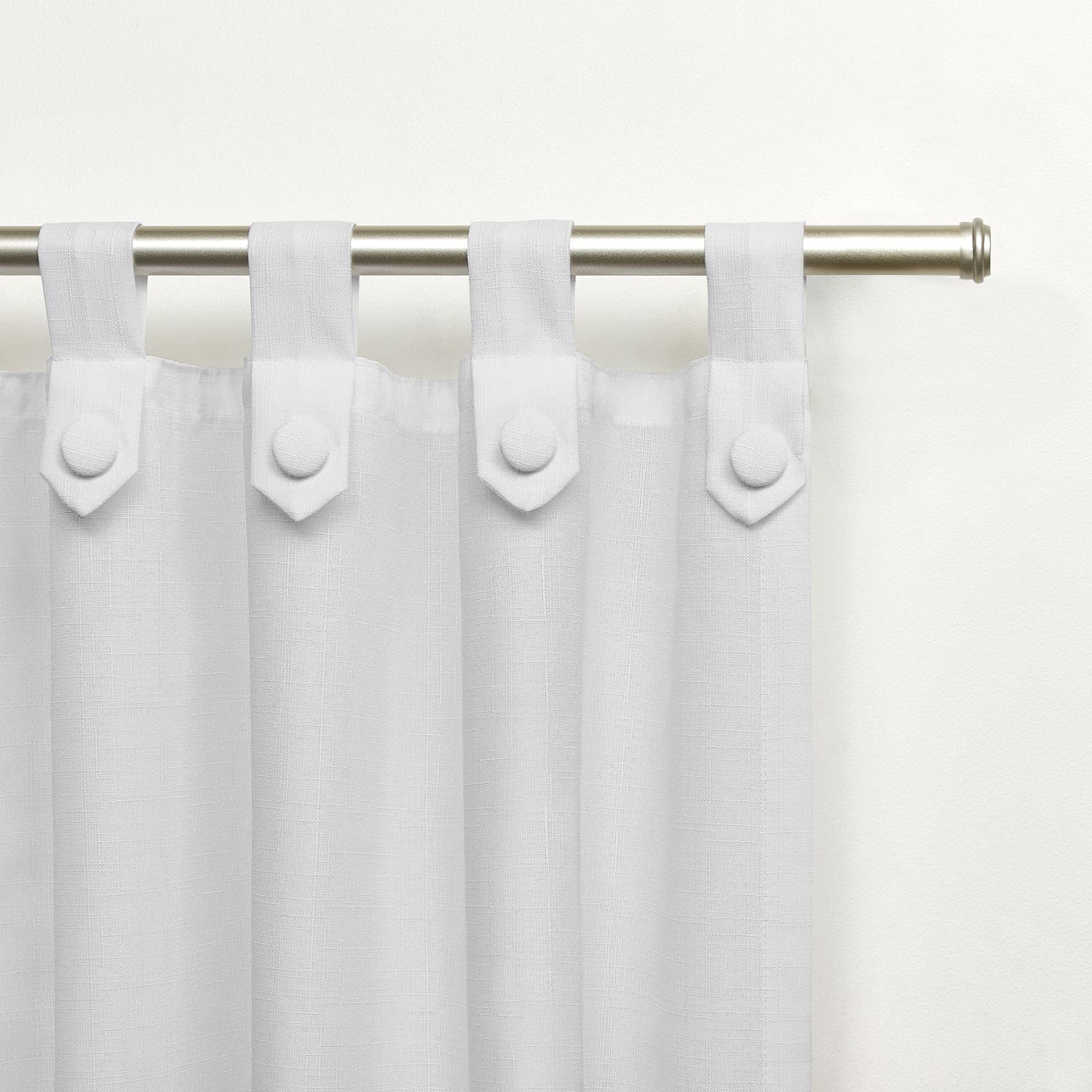 Exclusive Home Loha Tuxedo Tab Top Curtain Panel Pair, 54''X84'', Winter White