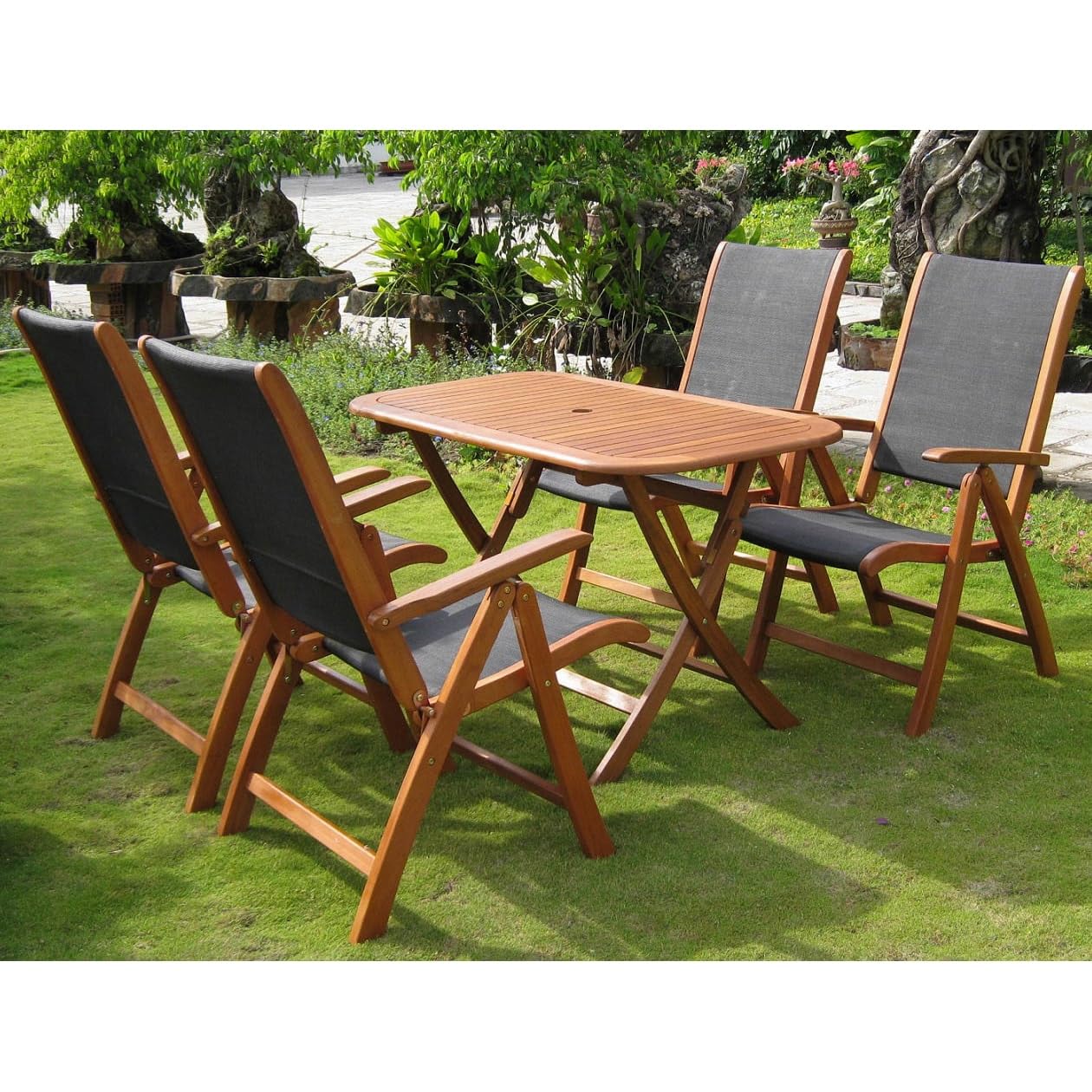 International Caravan Furniture Piece Tordera Royal Tahiti Set Of Five Dining Group