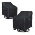 Lsongsky Outdoor Swivel Lounge Chair Cover 2 Pack,35 W X 37 D X 38.5 H Inches,100% Waterproof Heavy Duty Outdoor Chair Covers,Patio Furniture Cover For Swivel Patio Lounge Chair,Black