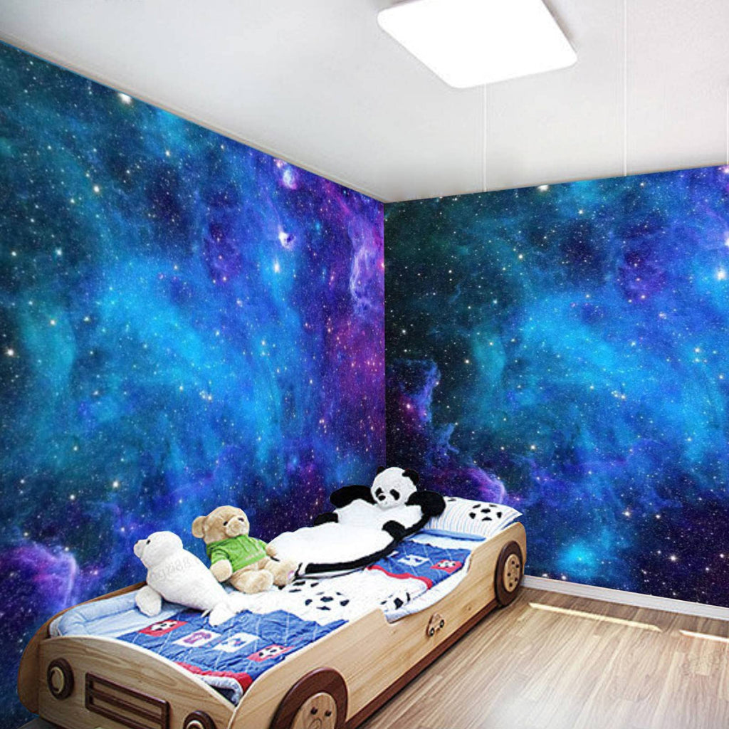 Apdidl Extra Large Galaxy Space Tapestry For Bedroom Aesthetic 118'' X 98'' Blue Starry Sky Stars Universe Tapestry Mysterious N