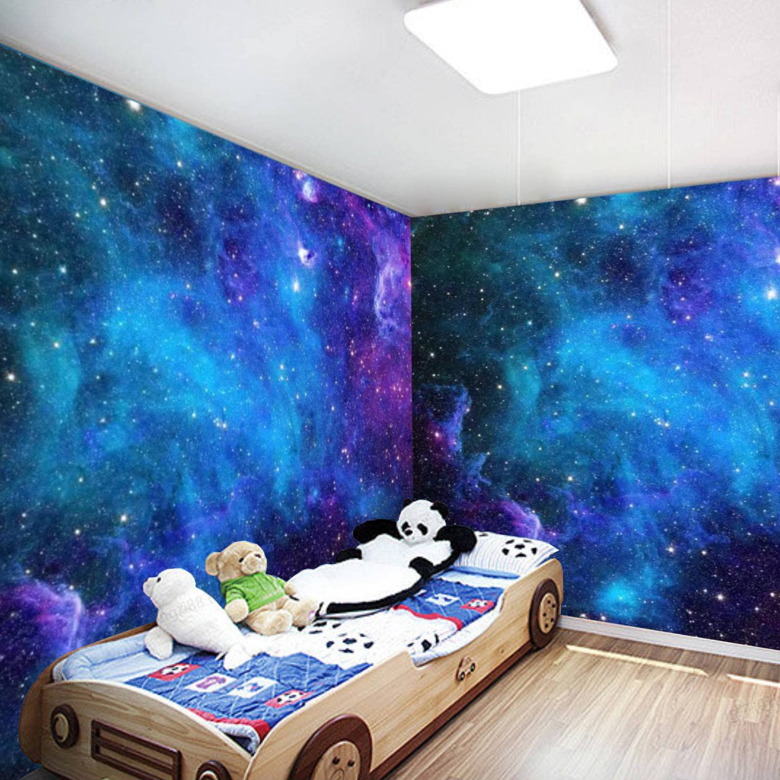 Apdidl Extra Large Galaxy Space Tapestry For Bedroom Aesthetic 118'' X 98'' Blue Starry Sky Stars Universe Tapestry Mysterious N