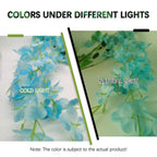 12 Pack Lake Blue Wisteria Hanging Flowers Garland, 3.77 Feet Lake Blue Artificial Wisteria Flower Vines, Fake Lake Blue Wisteri
