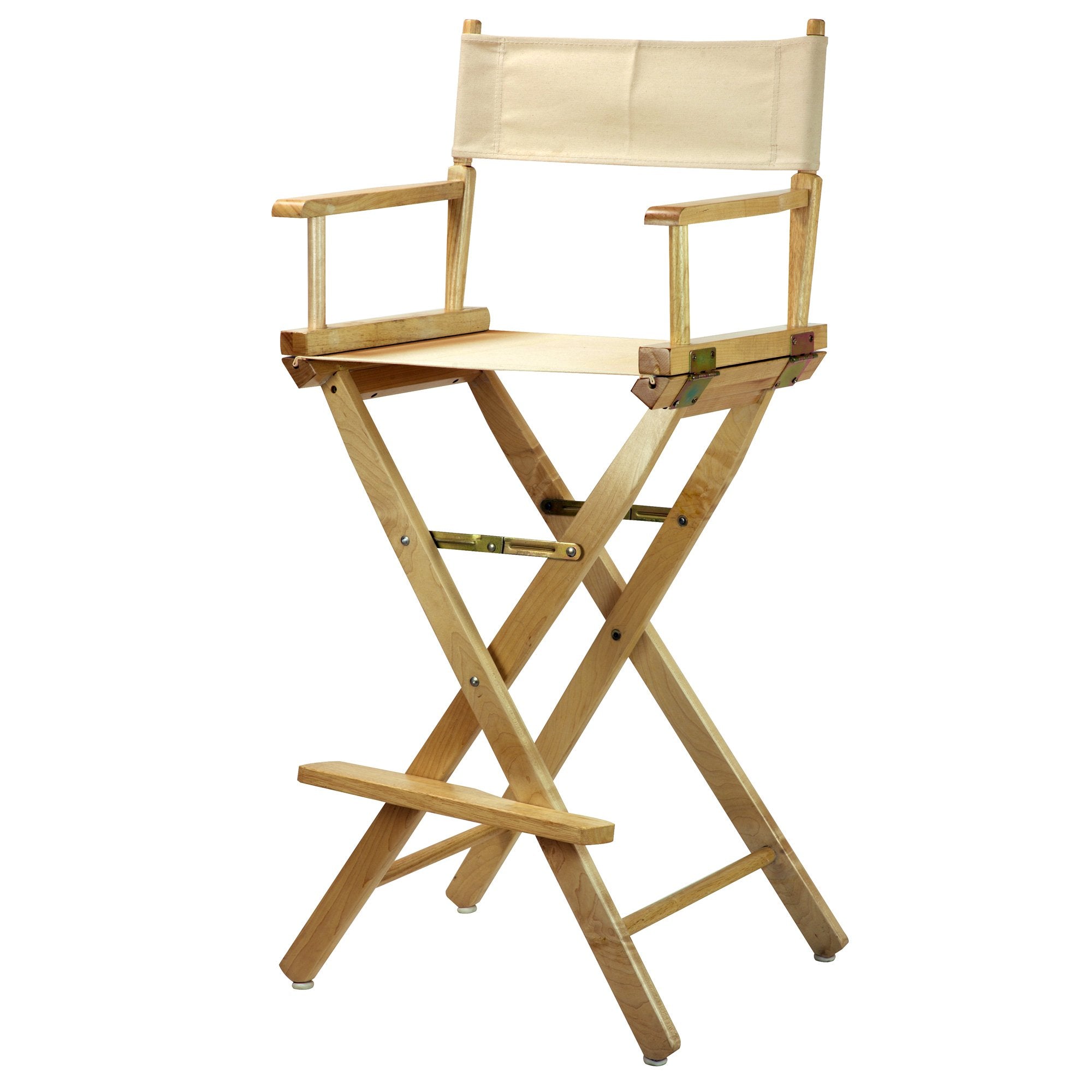 Casual Home 30 Directors Chair Natural Frame-with Wheat Canvas, Bar Height