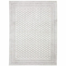 HomeRoots 507936 8 x 11 ft. White & Gray Oriental Power Loom Stain Resistant Rectangle Area Rug