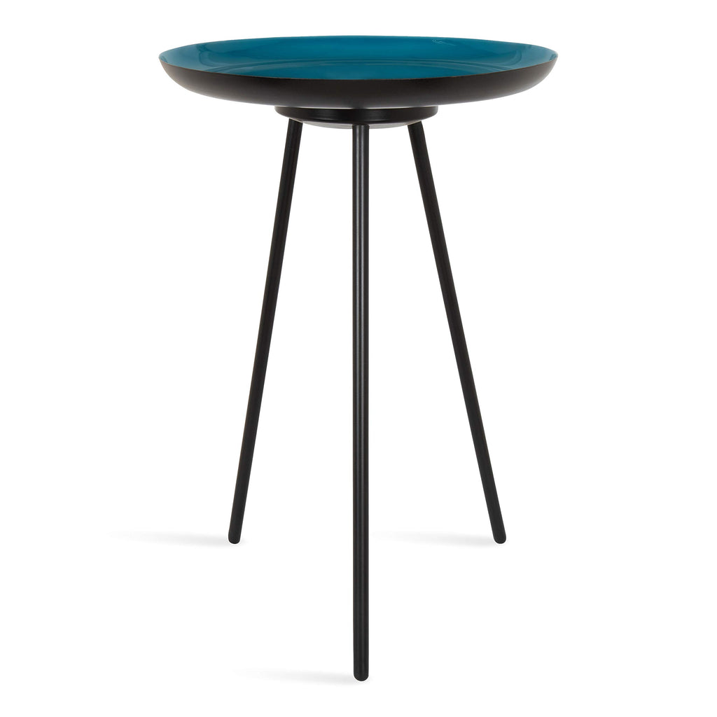 Kate And Laurel Laranya Modern Side Table, 15' X 15' X 22.5', Teal And Black, Chic Minimalist End Table