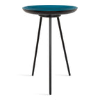 Kate And Laurel Laranya Modern Side Table, 15' X 15' X 22.5', Teal And Black, Chic Minimalist End Table