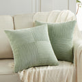 Fancy Homi 2 Packs Sage Green Samll Decorative Throw Pillow Covers 14X14 Inch With For Couch Bed Sofa, Rustic Farmhouse Boho Hom