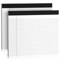 2 Pcs Note Pads 11' X 9.5' Legal Pads College Ruled Notepad Micro Perforated Writing Pads White Lined Paper 80Gsm College Rule