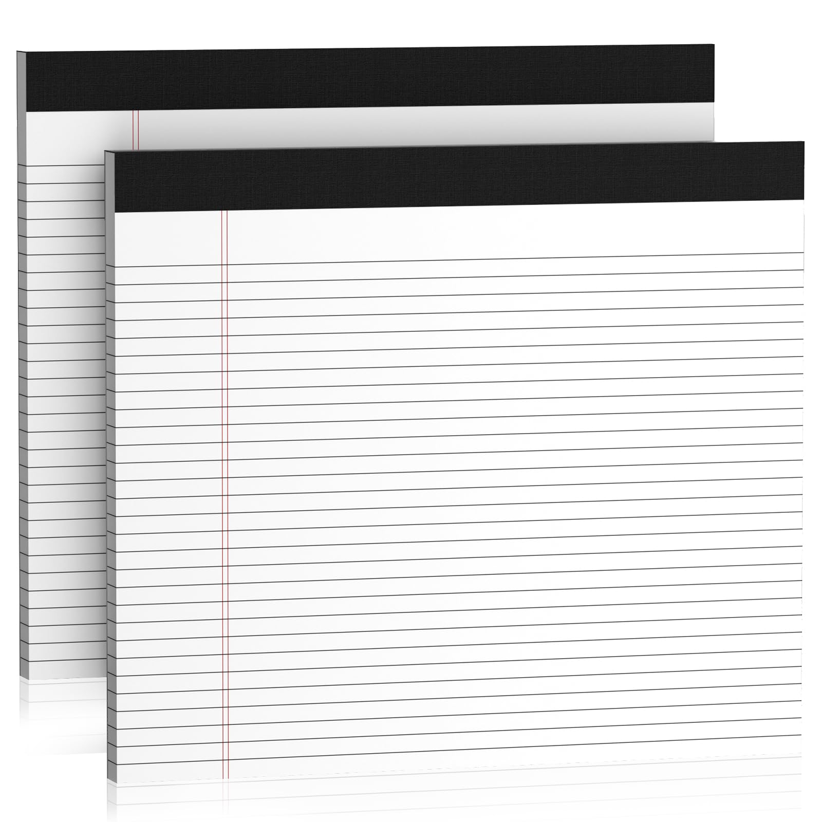 2 Pcs Note Pads 11' X 9.5' Legal Pads College Ruled Notepad Micro Perforated Writing Pads White Lined Paper 80Gsm College Rule