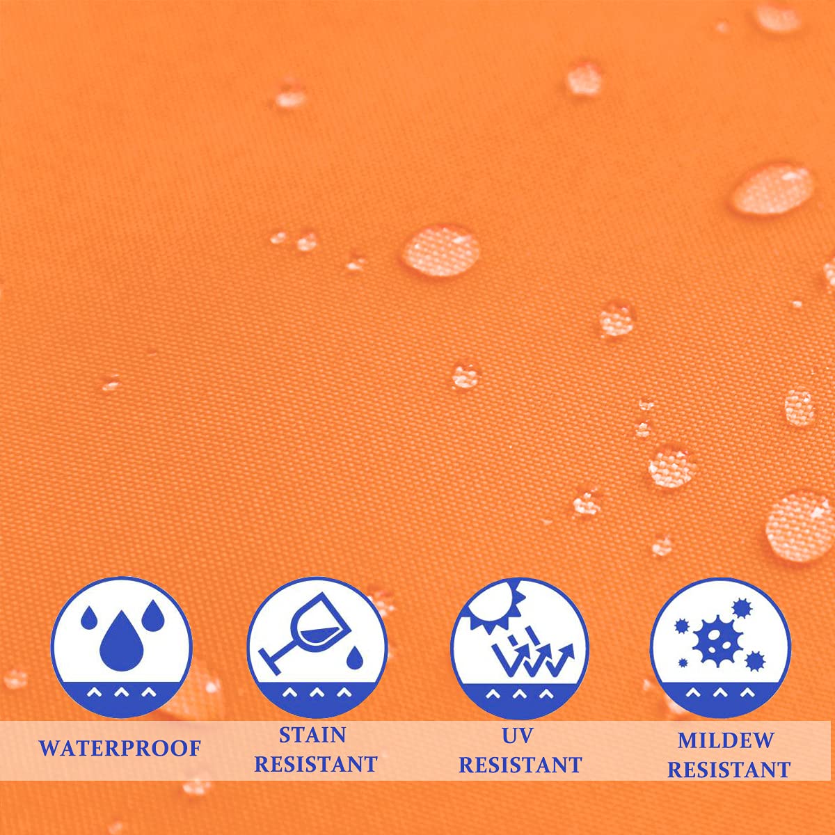 Sofjagetq Waterproof Cream Orange Outdoor Pillow Covers, Durable Waterproof Fabric Throw Covers, Vibrant Decorative Outdoor Pill