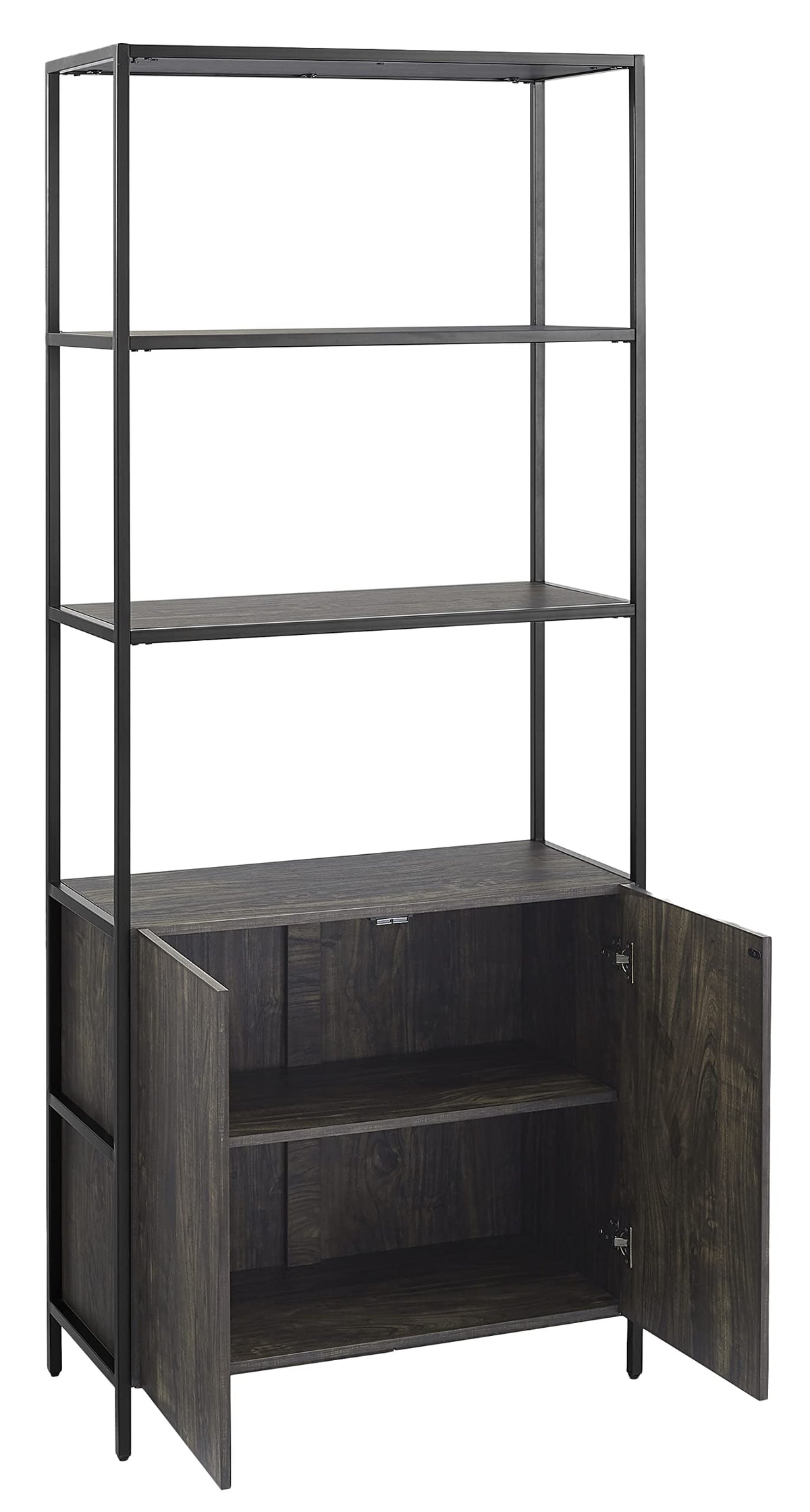 Crosley Furniture Jacobsen Large Bookshelf, Bookcase Storage with Shelves, Brown Ash