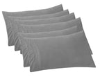 Elegant Comfort 6-Pack Solid Pillowcases 1500 Thread Count Egyptian Quality - Easy Care, Smooth Weave, Wrinkle And Stain Resistant, Easy Slip-On, 6-Piece Set, King Pillowcase, Gray