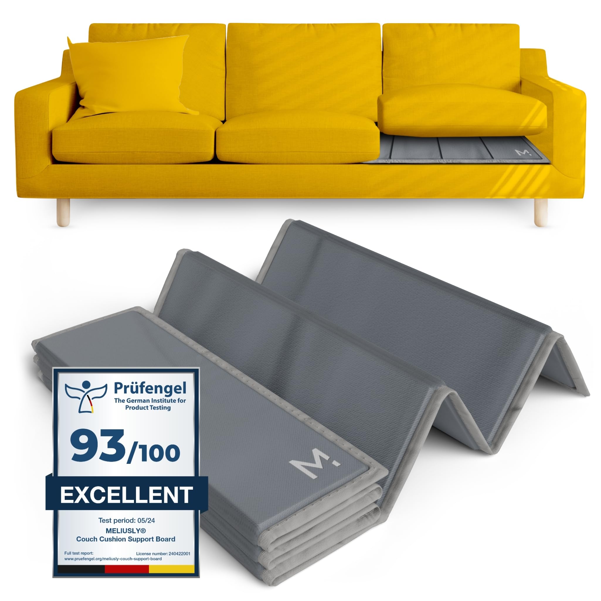 Meliusly Heavy Duty Couch Cushion Support For Sagging Cushions (24X72) Reinforced Wood Sofa Cushion Support Board For Sagging Seat, Deep Couch Supporter For Under The Cushions, Loveseat Saver