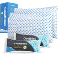 Cloudbliss Cooling Bed Set Of 2 Pillows For Sleeping, Shredded Memory Foam Pillows With Washable & Breathable Pillowcase, Adjust