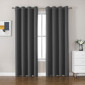 CUCRAF Dark Grey Blackout Curtains 95 inch Length 2 Panels Set, Room Darkening Curtains & Drapes for Living Room Bedroom, Therma