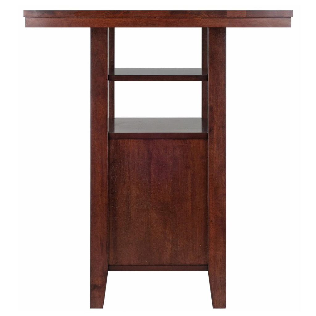 Winsome Albany High Dining Table, Walnut, 29.92 in x 41.73 in x 35.83 in
