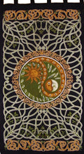 India Arts Celtic Yin Yang Tab Top Curtain Drape Panel Cotton 44 x 88 Green