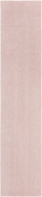 Unique Loom Collection Casual Transitional Solid Heathered Indoor/Outdoor Flatweave Area Rug (2' 7'' X 12' Runner, Whisper Pink/