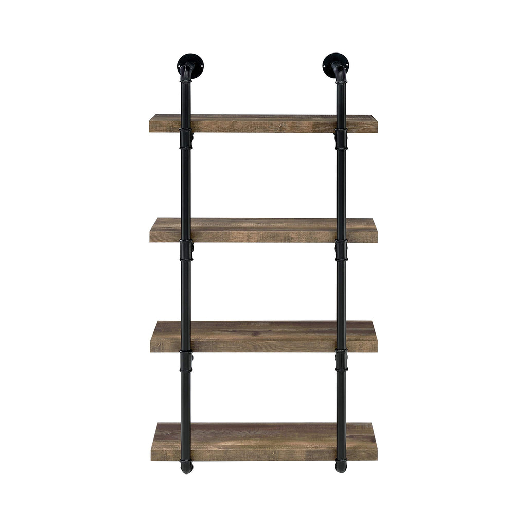 Coaster Home Furnishings 24-inch Wall Shelf Black and Rustic Oak