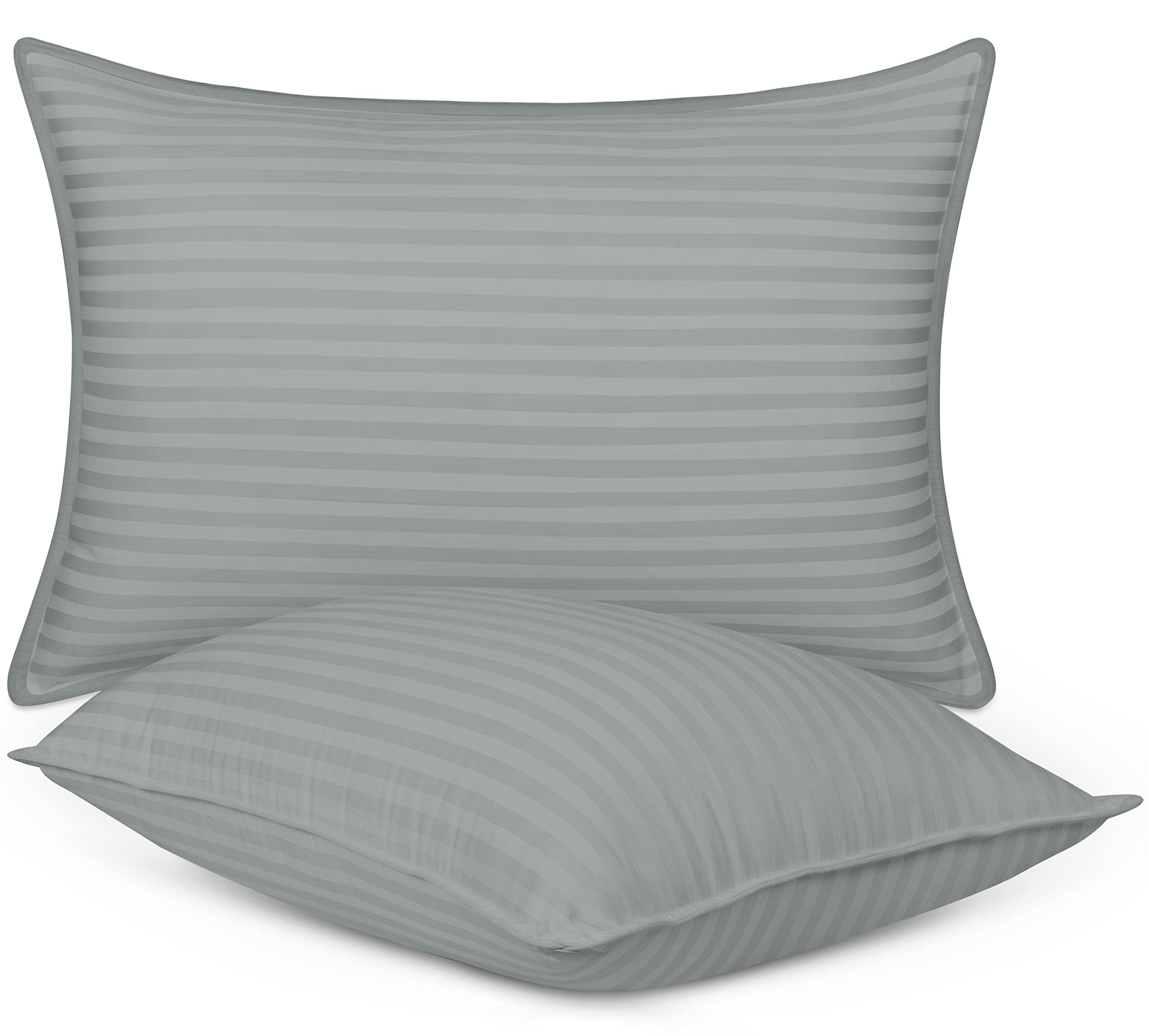 Utopia Bedding Bed Pillows For Sleeping Standard Size (Light Grey), Set Of 2, Cooling Hotel Quality, For Back, Stomach Or Side S