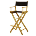 Casual Home Directors Chair ,Natural Frame/Black Canvas,30 - Bar Height