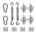 Windscreen4Less Sun Shade Sail Hardware Kit - 8 Inches - Super Heavy Duty - For Rectangle And Square Sun Shade Sail