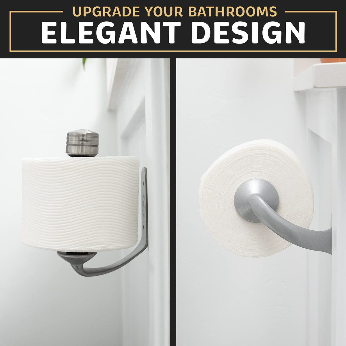 Bathroom Toilet Paper Holder Wall Mount Design - Stainless Steel Toilet Tissue Holder With Simple One Handed Operation - Easy To