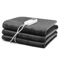 Dortala Twin Electric Heated Mattress Pad, Single Flannel Massage Table Warmer With 5 Heat Settings, 8H Timer, Overheat Protecti