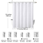 Boho Shower Curtain White Tassel Woven Fabric Shower Curtain 71 X 72 Modern Farmhouse Textured Tufted Chevron Striped Minimalist