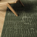 Revival Rugs Shell 53x710 Washable Area Rug for Living Room Bedroom - 100% Recycled Oeko-TEX Certified, Medium Pile, Green