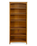 Camaflexi Shaker Style 6 Shelf Bookcase / Solid Wood / 72 inch Tall / Adjustable Shelving / Closed Back / Display Bookshelf for 