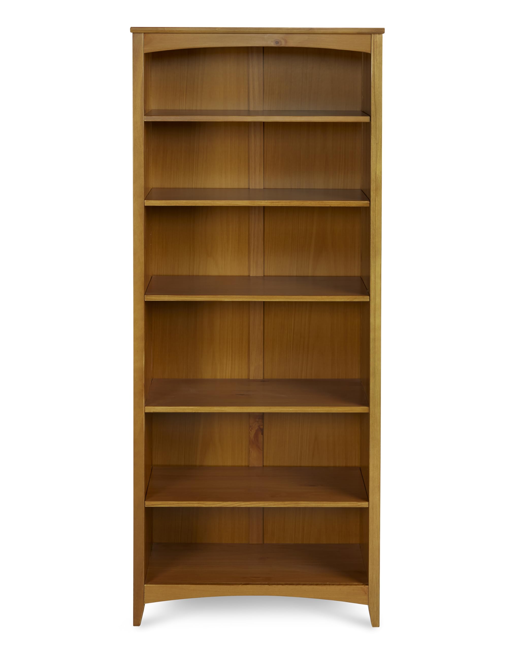 Camaflexi Shaker Style 6 Shelf Bookcase / Solid Wood / 72 inch Tall / Adjustable Shelving / Closed Back / Display Bookshelf for 