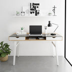 Techni Mobili Compact Multiple Storage Computer Desk, 51X23.5X30, Walnut