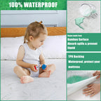 Jamrest Waterproof Mattress Protector Twin Xl Size, Viscose Cooling Breathable Mattress Cover, Fitted Deep Pocket Mattress Pad C
