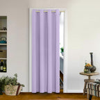 Mysky Home Light Purple Door Curtains For Doorway Lilac Closet Curtain For Living Room Grommet Room Darkening Curtain For Bedroom Thermal Insulated Blackout Curtain, 1 Curtain Panel, 52 X 72 Inch