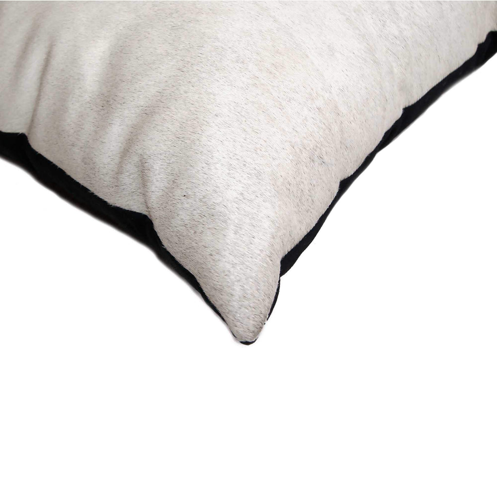 HomeRoots Cowhide, Microsuede, Polyfill 18' x 18' x 5' Off White Cowhide Pillow