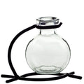 Couronne Company M501-200-00 Casablanca Recycled Glass Vase & Metal Stand, 4, Clear, 1 Piece