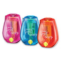Twist-N-Sharp Pencil Sharpener, Random Assorted, 3 1/2 X 1 1/4 X 5 1/2, 6/Pk