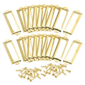 Uxcell Metal Label Holders, 60X17Mm 30Pcs File Name Card Tag Label Holder Frame For Office Library Drawer Cabinet Shelves, Gold