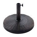 Flame&Shade 26Lb Round Base Stand Weight For Patio Market Table Umbrella Outdoor, Bronze