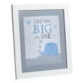 Zutano Elefant Blau Framed Wall Decor, White/Blue/Grey, 12 x 14
