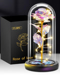Otlonpe Glass Rose Flower Gifts for Women - Romantic Birthday Gifts for Women Mom Wife Girlfriend Grandma Sister - Led Light Up 