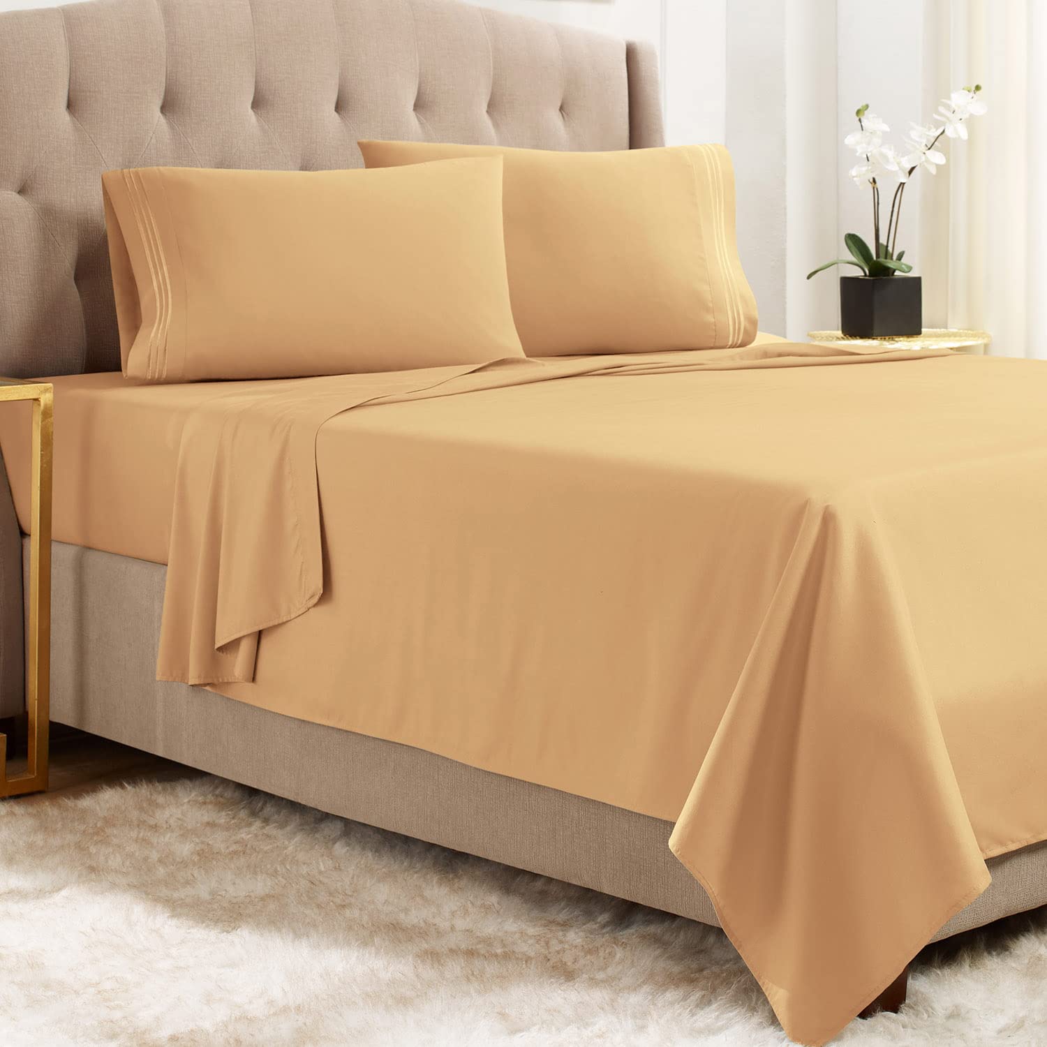 Empyrean Bedding Sheets For Twin Size Bed - 3 Piece Deep Pocket Bed Sheets Set - Hotel Luxury, Soft Breathable, Cooling Bedding