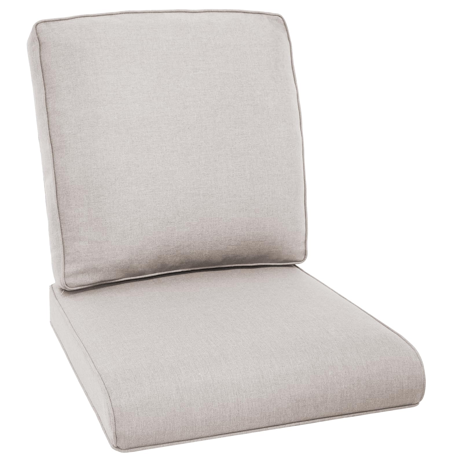 Outdoor Chair Cushions For Patio Furniture - Set Of 1 Outside Durable Thick Replacement Cushion 22X24 With Zipper Cover For Wick